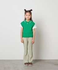 KJLFT40034 a.v.v KIDS(アー・ヴェ・ヴェ) [140-150]チェックフレアパンツ ブラック