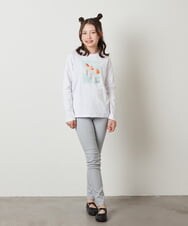 KJLFV36024 a.v.v KIDS(アー・ヴェ・ヴェ) [100-130]ストレッチスキニーパンツ ピンク