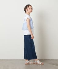 KJLFV40029 a.v.v KIDS(アー・ヴェ・ヴェ) [100-130]ライトデニムワイドパンツ ライトブルー