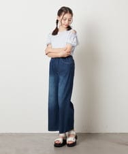 KJLFV40029 a.v.v KIDS(アー・ヴェ・ヴェ) [100-130]ライトデニムワイドパンツ ライトブルー