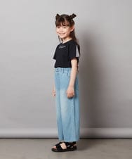 KJLFV40029 a.v.v KIDS(アー・ヴェ・ヴェ) [100-130]ライトデニムワイドパンツ ライトブルー