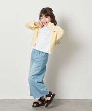 KJLFV40029 a.v.v KIDS(アー・ヴェ・ヴェ) [100-130]ライトデニムワイドパンツ ライトブルー