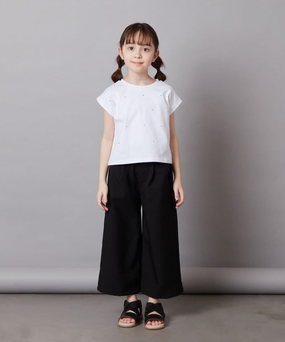 KJLFV41029 a.v.v KIDS(アー・ヴェ・ヴェ) [100-130]【接触冷感/速乾】ワイドパンツ ブラック