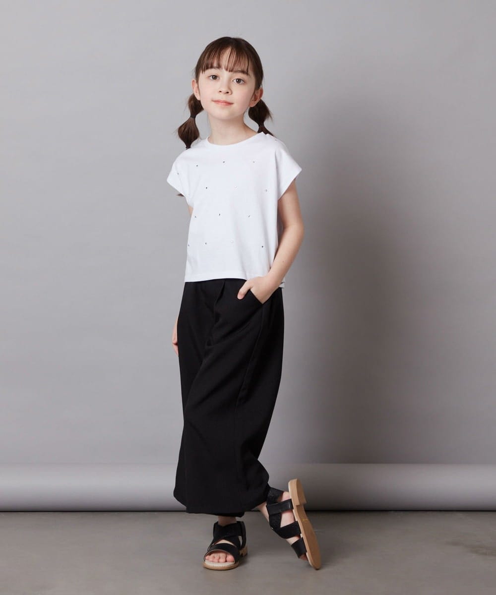KJLFV41029 a.v.v KIDS(アー・ヴェ・ヴェ) [100-130]【接触冷感/速乾】ワイドパンツ ブラック