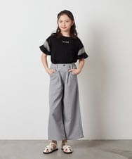 KJLFV41029 a.v.v KIDS(アー・ヴェ・ヴェ) [100-130]【接触冷感/速乾】ワイドパンツ ブラック