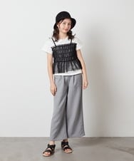 KJLFV41029 a.v.v KIDS(アー・ヴェ・ヴェ) [100-130]【接触冷感/速乾】ワイドパンツ ブラック