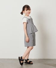 KJLFV48029 a.v.v KIDS(アー・ヴェ・ヴェ) [100-130]【セットアップ対応】タックショートパンツ ブラック
