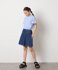 KJLGA01034 a.v.v KIDS(アー・ヴェ・ヴェ) [110-130]【接触冷感/ジメジメ対策】サイドベルトキュロット ラベンダー