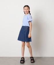 KJLGA01034 a.v.v KIDS(アー・ヴェ・ヴェ) [110-130]【接触冷感/ジメジメ対策】サイドベルトキュロット ラベンダー