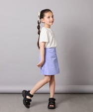 KJLGA01034 a.v.v KIDS(アー・ヴェ・ヴェ) [110-130]【接触冷感/ジメジメ対策】サイドベルトキュロット ラベンダー