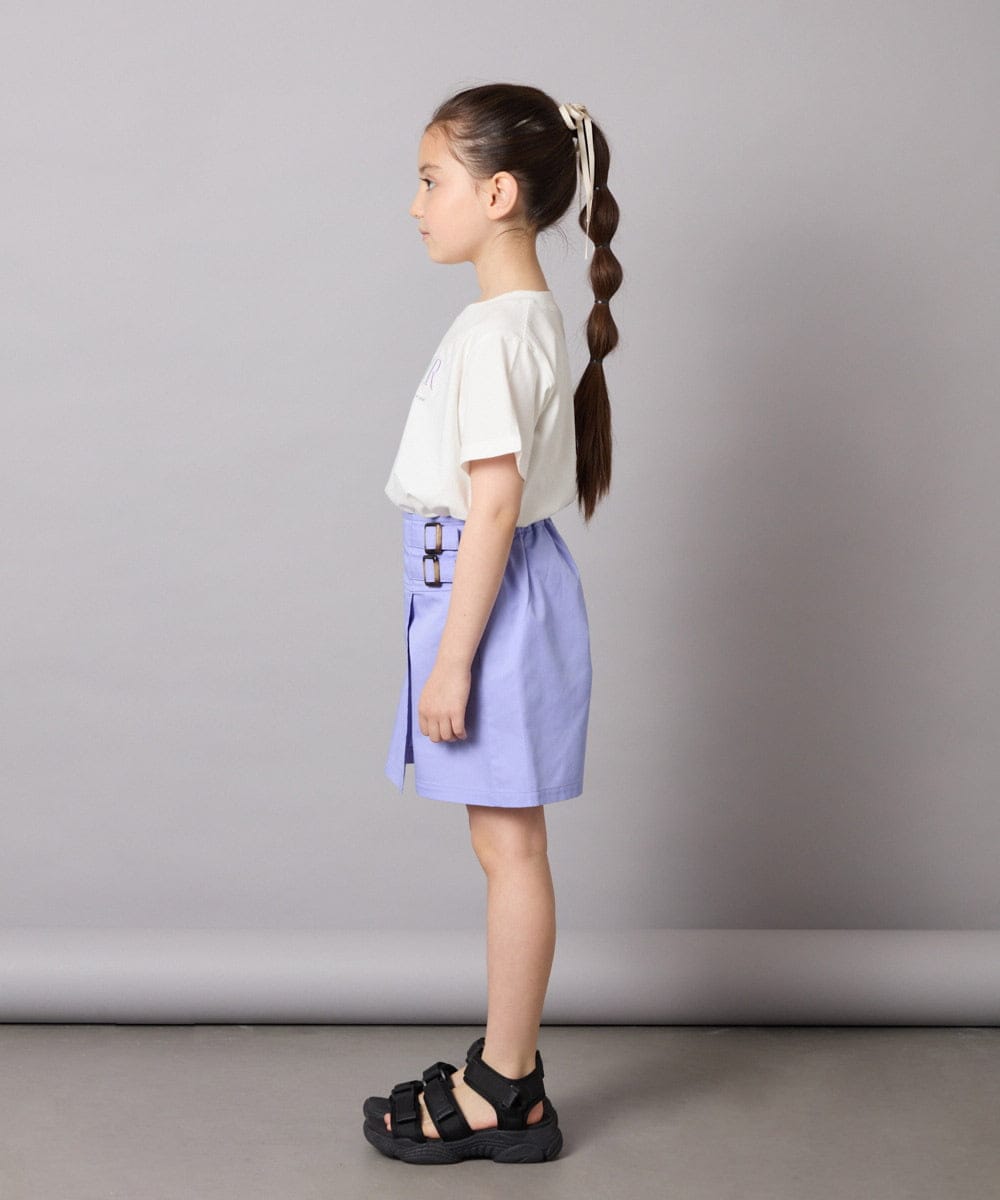 KJLGA01034 a.v.v KIDS(アー・ヴェ・ヴェ) [110-130]【接触冷感/ジメジメ対策】サイドベルトキュロット ラベンダー