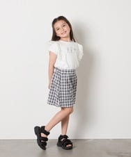 KJLGA17039 a.v.v KIDS(アー・ヴェ・ヴェ) [100-160]【セットアップ可能】ぽこぽこタックショートパンツ ブラック