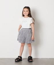 KJLGA17039 a.v.v KIDS(アー・ヴェ・ヴェ) [100-160]【セットアップ可能】ぽこぽこタックショートパンツ ブラック