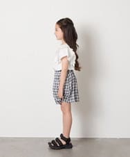 KJLGA17039 a.v.v KIDS(アー・ヴェ・ヴェ) [100-160]【セットアップ可能】ぽこぽこタックショートパンツ ブラック