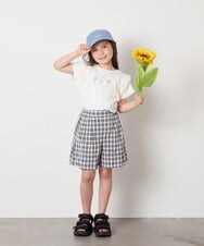 KJLGA17039 a.v.v KIDS(アー・ヴェ・ヴェ) [100-160]【セットアップ可能】ぽこぽこタックショートパンツ ブラック