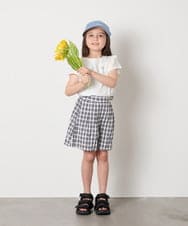 KJLGA17039 a.v.v KIDS(アー・ヴェ・ヴェ) [100-160]【セットアップ可能】ぽこぽこタックショートパンツ ブラック