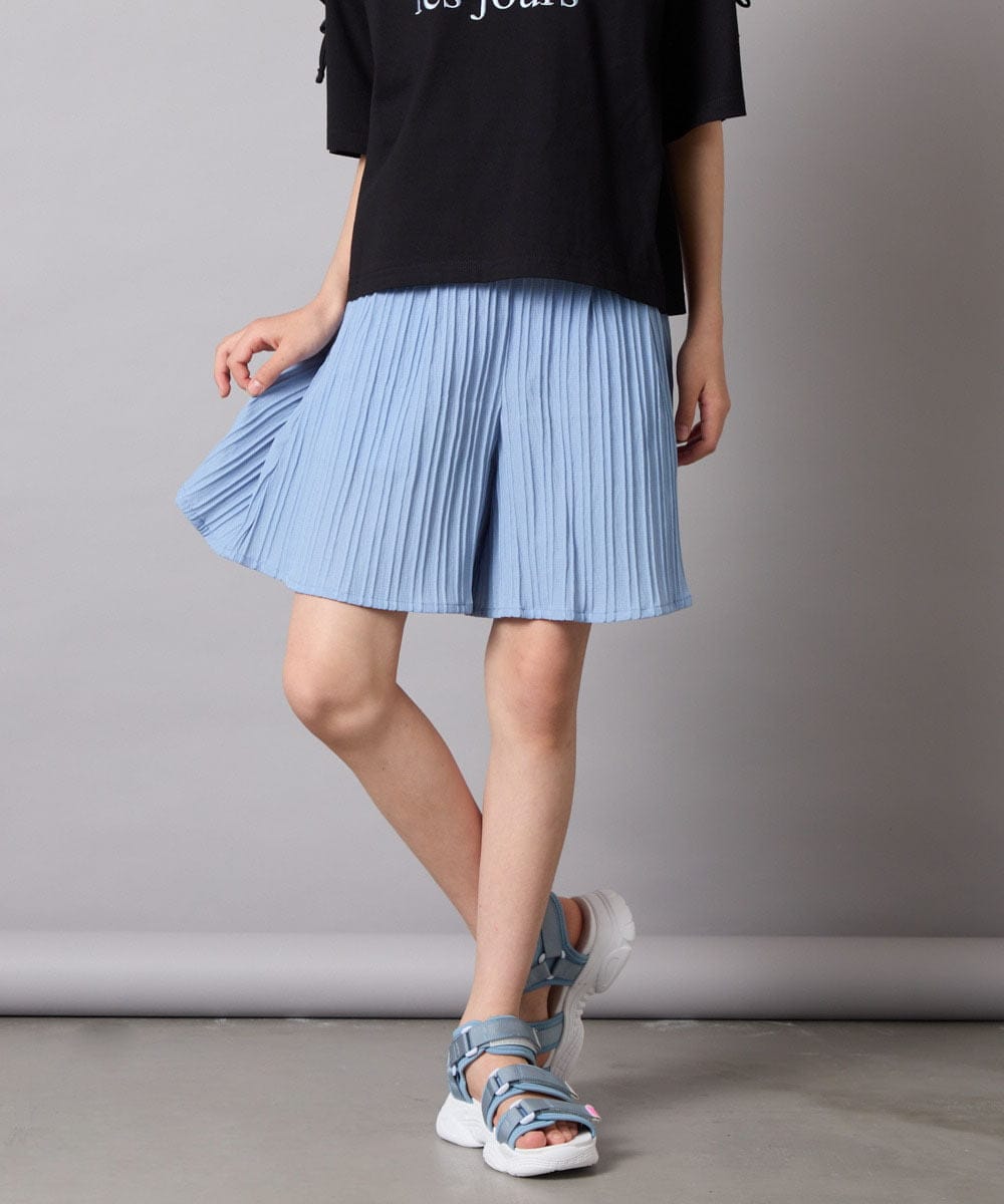 KJLGA17039 a.v.v KIDS(アー・ヴェ・ヴェ) [100-160]【セットアップ可能】ぽこぽこタックショートパンツ ブラック