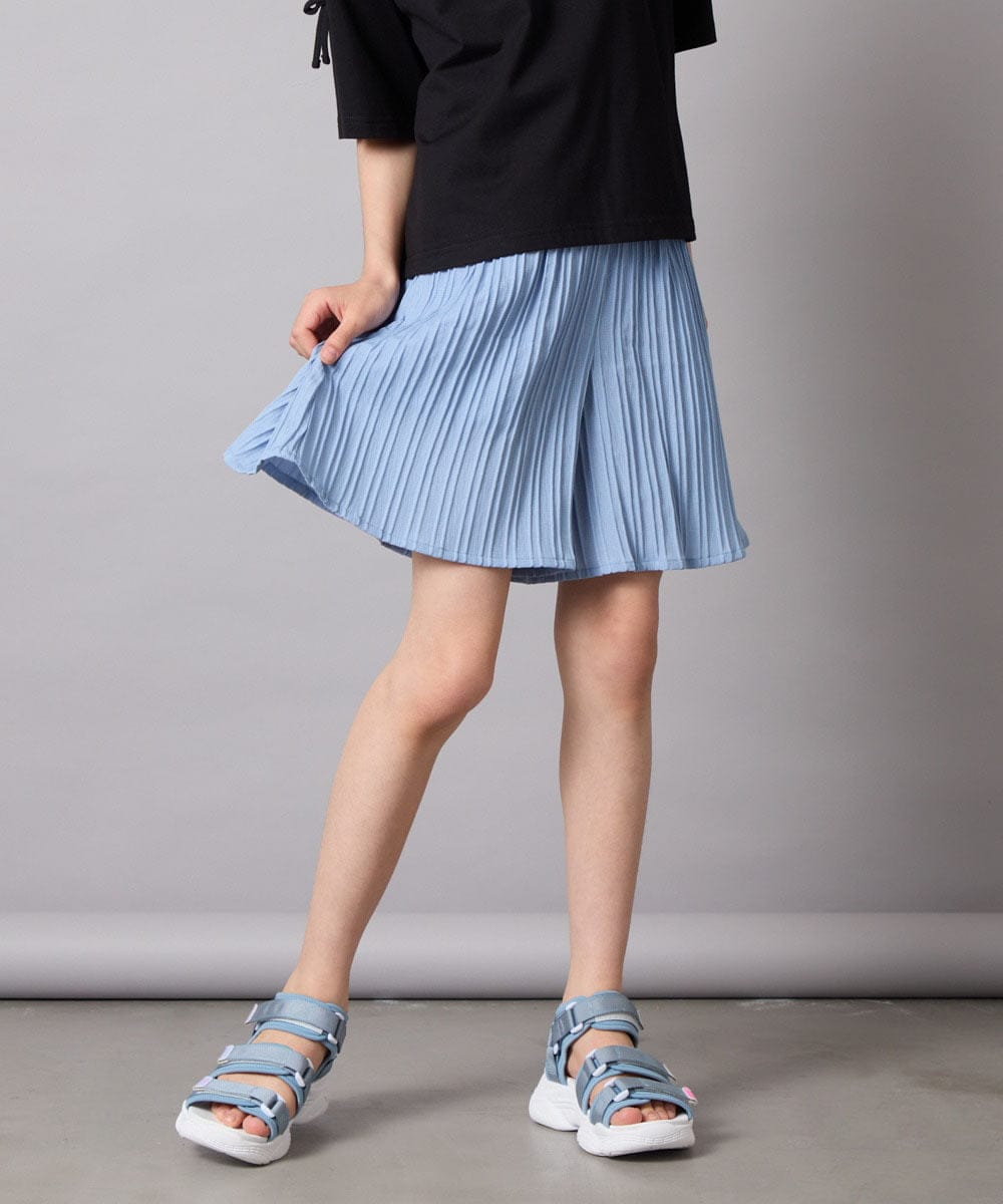KJLGA17039 a.v.v KIDS(アー・ヴェ・ヴェ) [100-160]【セットアップ可能】ぽこぽこタックショートパンツ ブラック