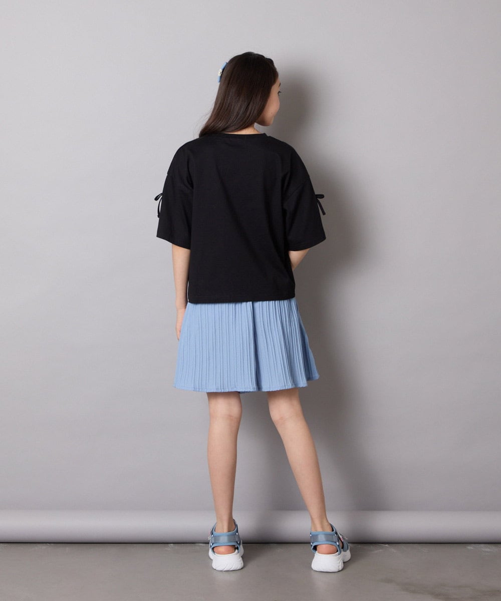 KJLGA17039 a.v.v KIDS(アー・ヴェ・ヴェ) [100-160]【セットアップ可能】ぽこぽこタックショートパンツ ブラック