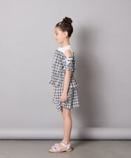 KJLGA17039 a.v.v KIDS(アー・ヴェ・ヴェ) [100-160]【セットアップ可能】ぽこぽこタックショートパンツ ブラック
