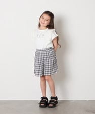 KJLGA17039 a.v.v KIDS(アー・ヴェ・ヴェ) [100-160]【セットアップ可能】ぽこぽこタックショートパンツ ブラック