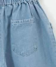 KJLGA22029 a.v.v KIDS(アー・ヴェ・ヴェ) [100-130]【接触冷感/ジメジメ対策】デニムタックキュロット ライトブルー