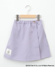 KJLGA80034 a.v.v KIDS(アー・ヴェ・ヴェ) [100-140]すみっコぐらしネーム風ワッペン付きキュロット ラベンダー