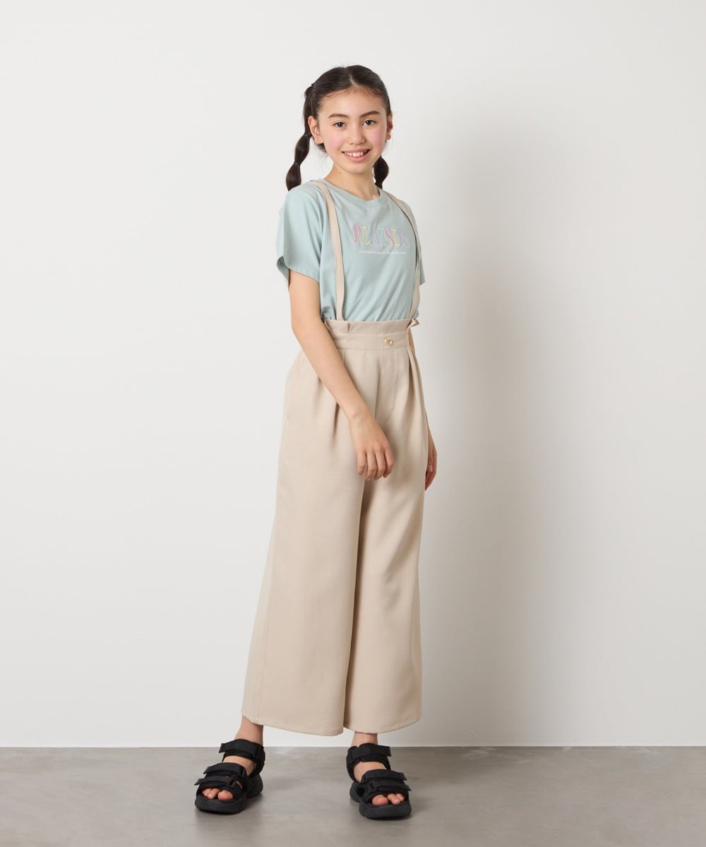 KJLGB21044 a.v.v KIDS(アー・ヴェ・ヴェ) [140-150]サス付きワイドパンツ ベージュ