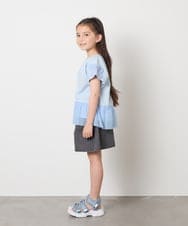 KJLGC22039 a.v.v KIDS(アー・ヴェ・ヴェ) [160]【接触冷感】デニムタックキュロット ライトブルー