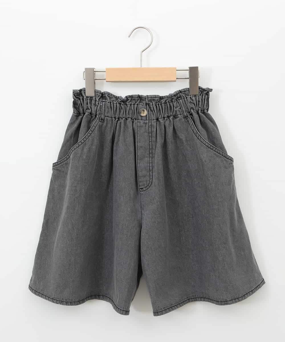 KJLGC22039 a.v.v KIDS(アー・ヴェ・ヴェ) [160]【接触冷感】デニムタックキュロット ダークグレー