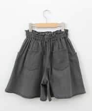 KJLGC22039 a.v.v KIDS(アー・ヴェ・ヴェ) [160]【接触冷感】デニムタックキュロット ダークグレー