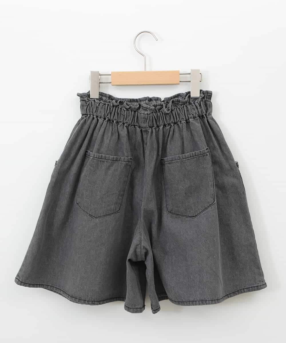 KJLGC22039 a.v.v KIDS(アー・ヴェ・ヴェ) [160]【接触冷感】デニムタックキュロット ダークグレー