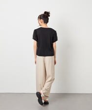 KJLGD01044 a.v.v KIDS(アー・ヴェ・ヴェ) [120-160]【接触冷感】麻調サス付きワイドパンツ ベージュ