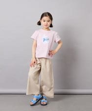 KJLGD01044 a.v.v KIDS(アー・ヴェ・ヴェ) [120-160]【接触冷感】麻調サス付きワイドパンツ ベージュ