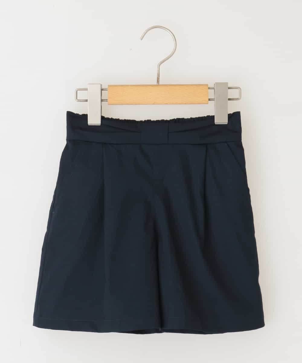 KJLGD02024 a.v.v KIDS(アー・ヴェ・ヴェ) [100-130]ウエストリボンキュロットパンツ[WEB限定サイズ] ネイビー