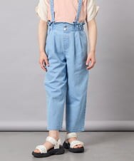 KJLGD02039 a.v.v KIDS(アー・ヴェ・ヴェ) [120-160]【接触冷感/綿100％】サス付きテーパードパンツ ライトブルー