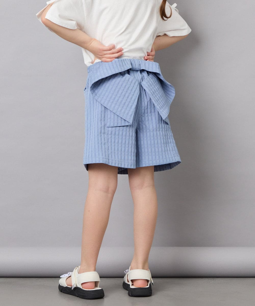 KJLGD55039 a.v.v KIDS(アー・ヴェ・ヴェ) [110-130]バックリボンショートパンツ ライトブルー