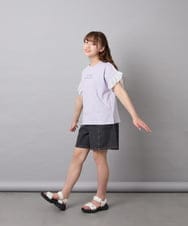 KJLGD57035 a.v.v KIDS(アー・ヴェ・ヴェ) [130-160]【接触冷感/綿100％】ケミカルデニムキュロット ダークグレー