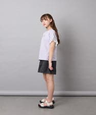 KJLGD57035 a.v.v KIDS(アー・ヴェ・ヴェ) [130-160]【接触冷感/綿100％】ケミカルデニムキュロット ダークグレー