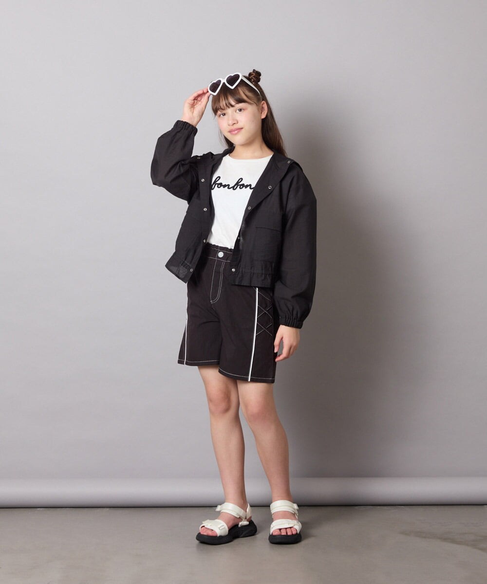 KJLGD60034 a.v.v KIDS(アー・ヴェ・ヴェ) [120-160]【速乾/冷感】水陸両用アクティブハーフパンツ ブラック