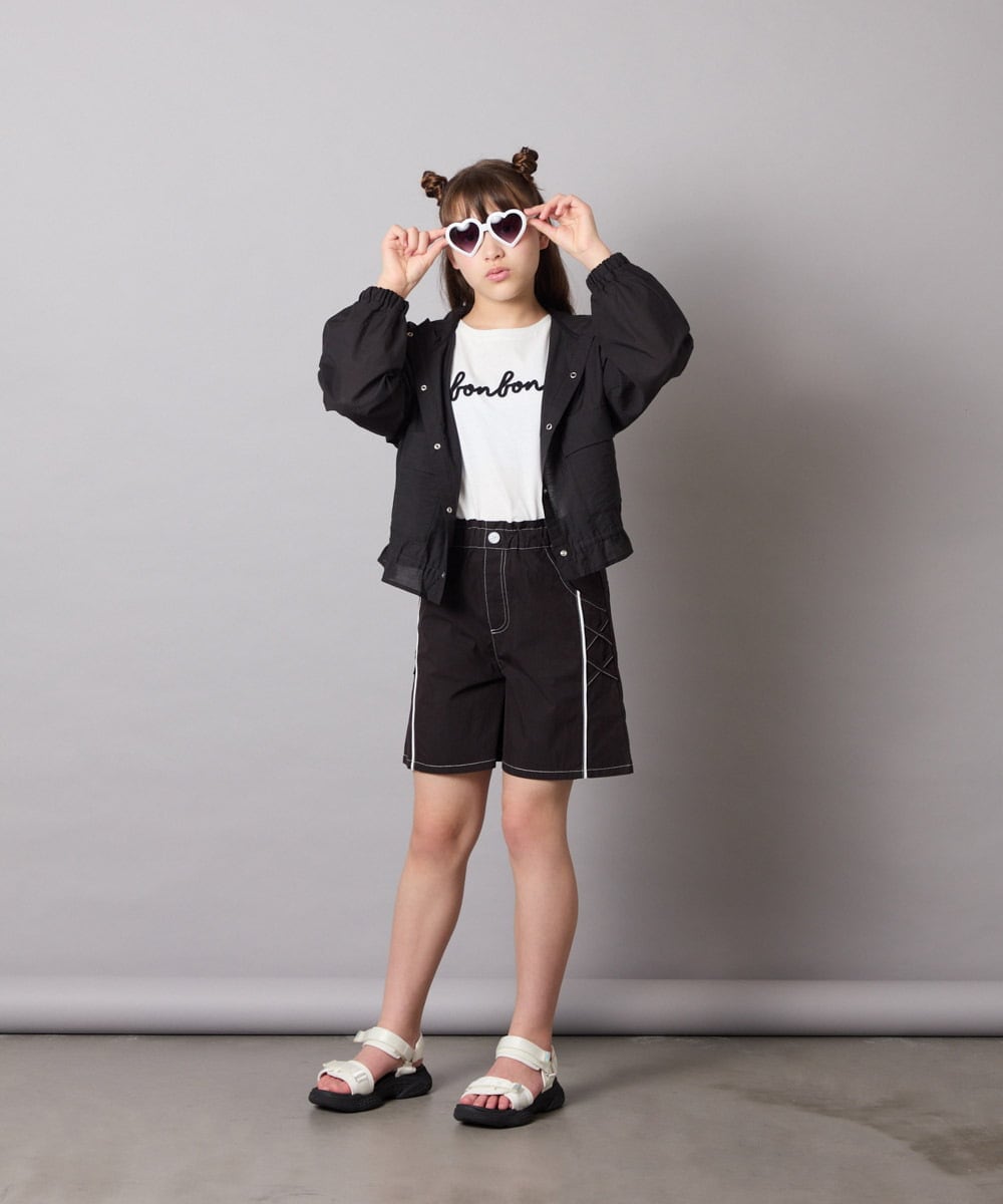 KJLGD60034 a.v.v KIDS(アー・ヴェ・ヴェ) [120-160]【速乾/冷感】水陸両用アクティブハーフパンツ ブラック