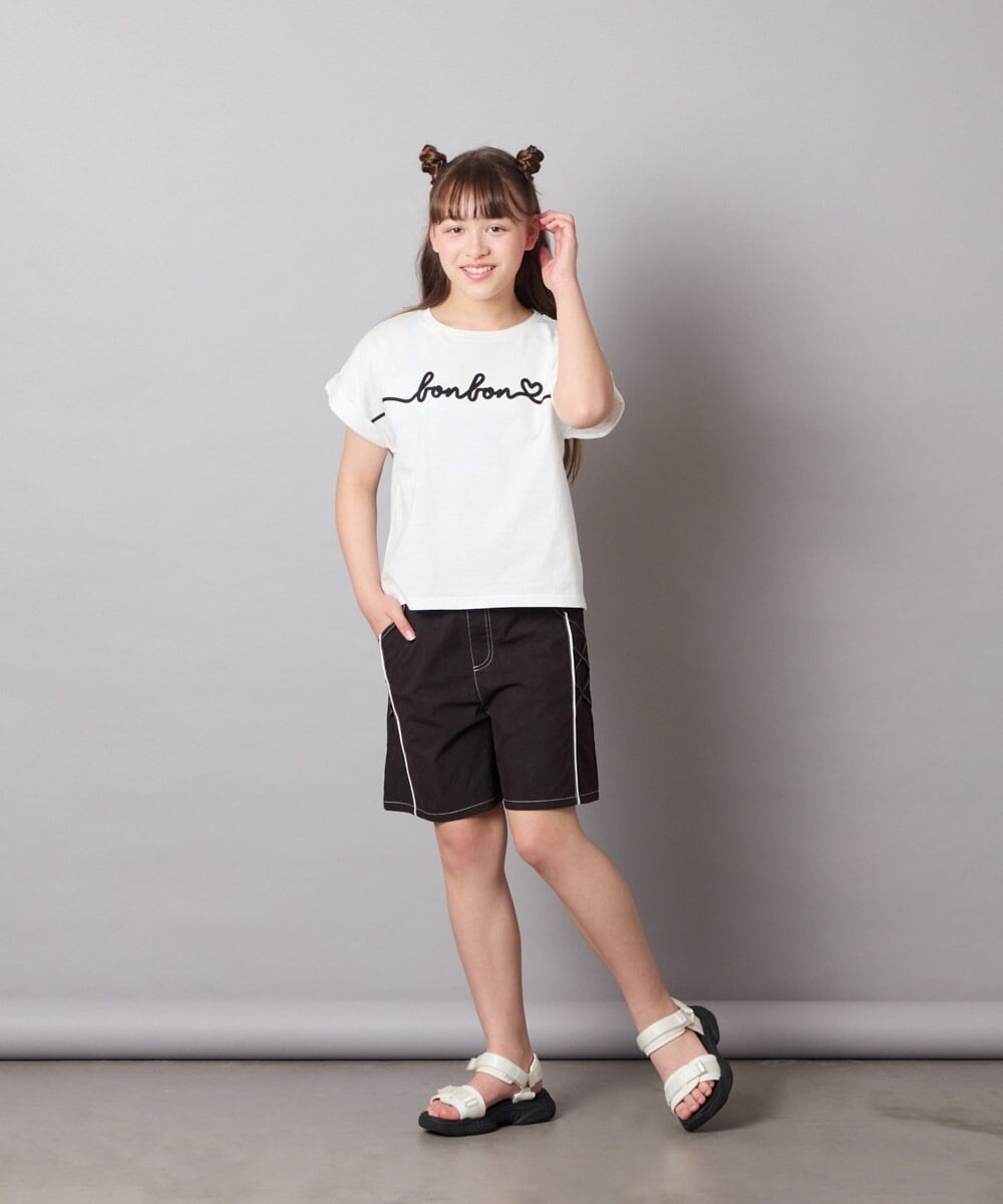 KJLGD60034 a.v.v KIDS(アー・ヴェ・ヴェ) [120-160]【速乾/冷感】水陸両用アクティブハーフパンツ ブラック