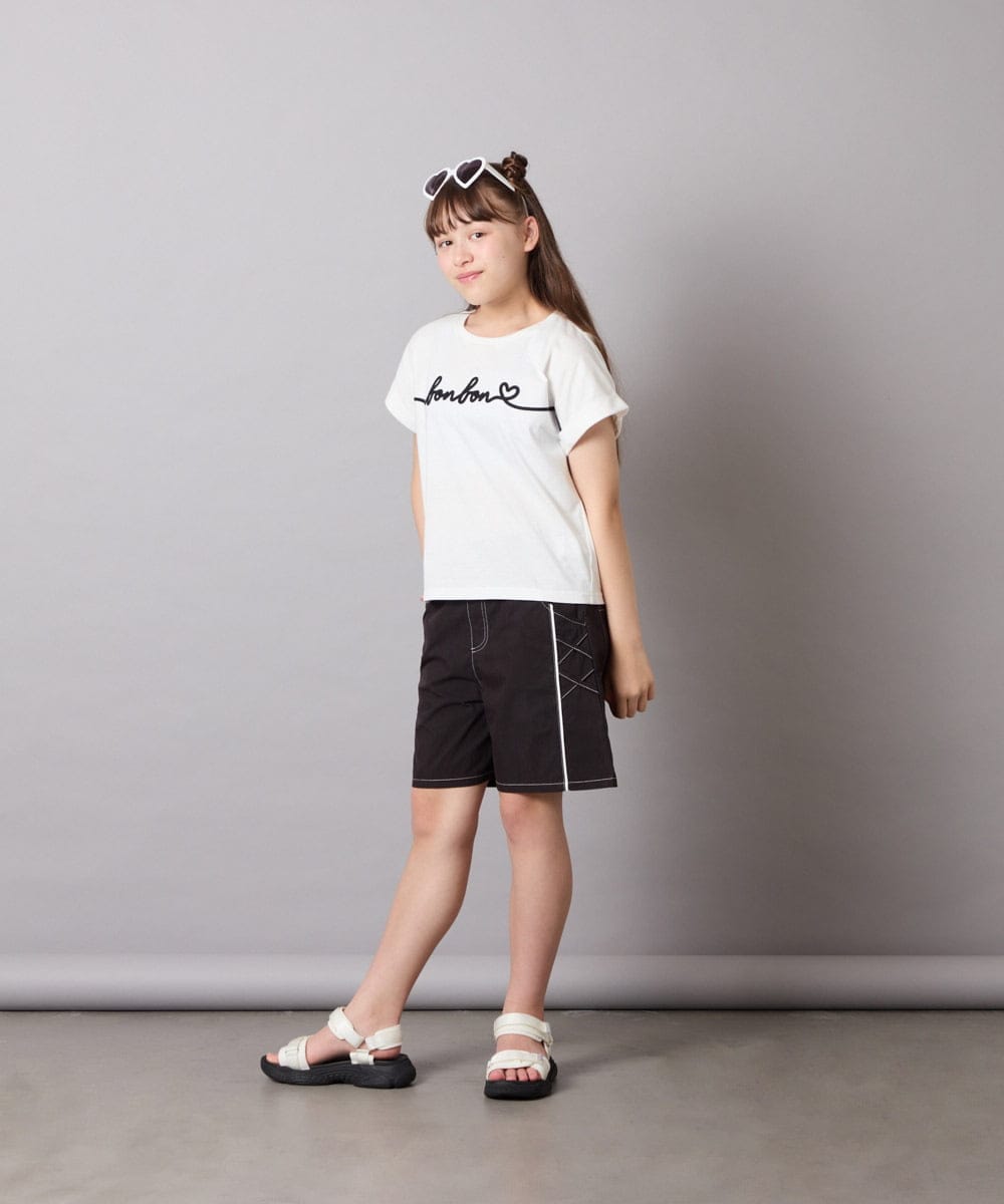 KJLGD60034 a.v.v KIDS(アー・ヴェ・ヴェ) [120-160]【速乾/冷感】水陸両用アクティブハーフパンツ ブラック