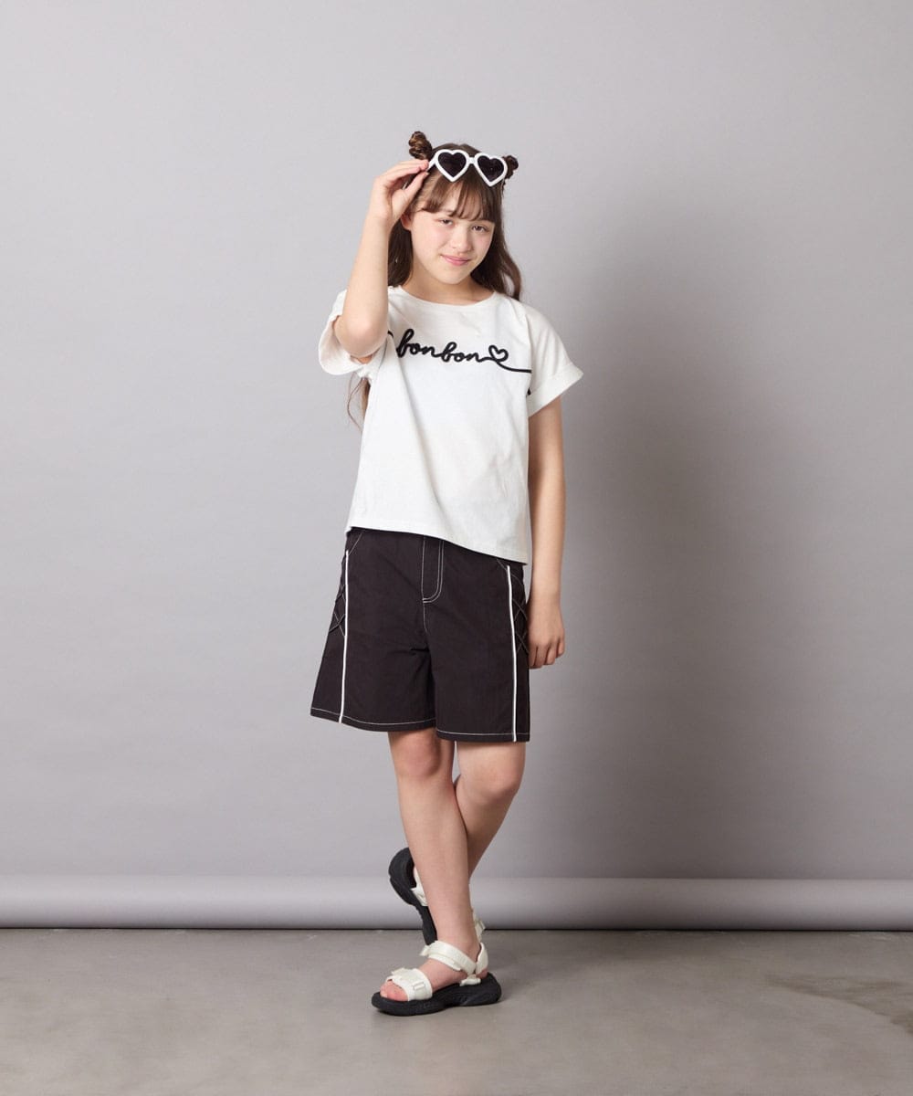 KJLGD60034 a.v.v KIDS(アー・ヴェ・ヴェ) [120-160]【速乾/冷感】水陸両用アクティブハーフパンツ ブラック