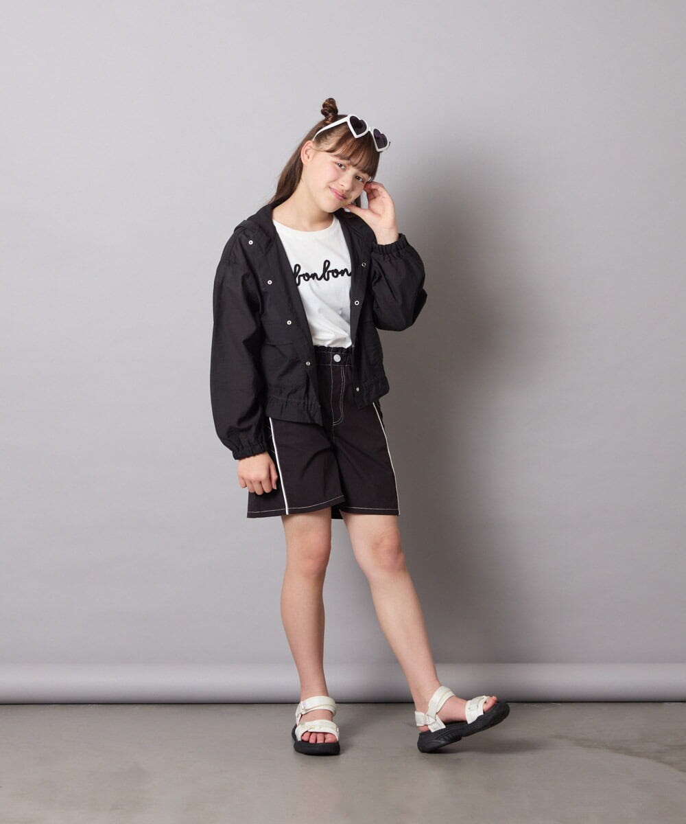 KJLGD60034 a.v.v KIDS(アー・ヴェ・ヴェ) [120-160]【速乾/冷感】水陸両用アクティブハーフパンツ ブラック