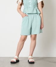 KJLGD68039 a.v.v KIDS(アー・ヴェ・ヴェ) [120-160]【セットアップ可能】タックショートパンツ グリーン