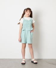 KJLGD68039 a.v.v KIDS(アー・ヴェ・ヴェ) [120-160]【セットアップ可能】タックショートパンツ グリーン
