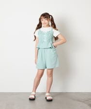 KJLGD68039 a.v.v KIDS(アー・ヴェ・ヴェ) [120-160]【セットアップ可能】タックショートパンツ グリーン