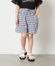KJLGD68039 a.v.v KIDS(アー・ヴェ・ヴェ) [120-160]【セットアップ可能】タックショートパンツ ネイビー
