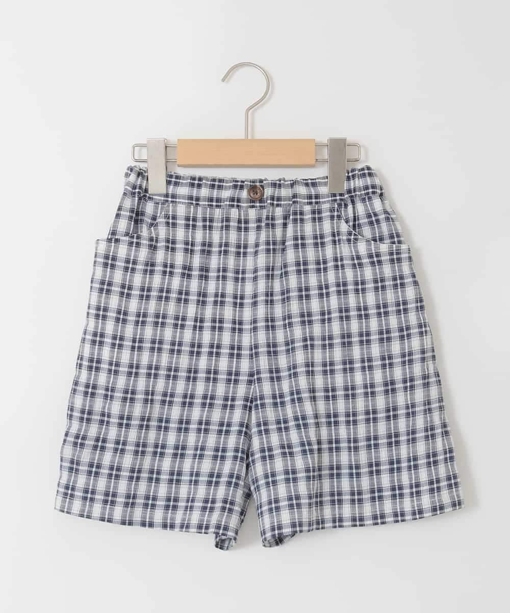 KJLGD68039 a.v.v KIDS(アー・ヴェ・ヴェ) [120-160]【セットアップ可能】タックショートパンツ ネイビー